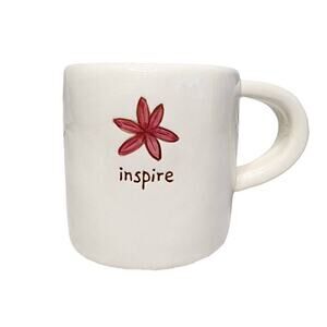 Starbucks Coffee Mugs, 2008 Minimalist "Inspire" Motivational Ceramic Drinking M